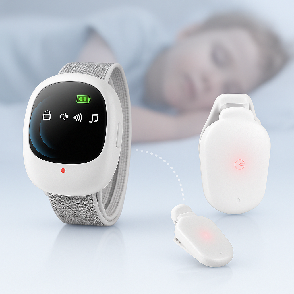 SUENTA Bettnässer-Alarm Drahtloser Mit Vibrationssensor Kind Default