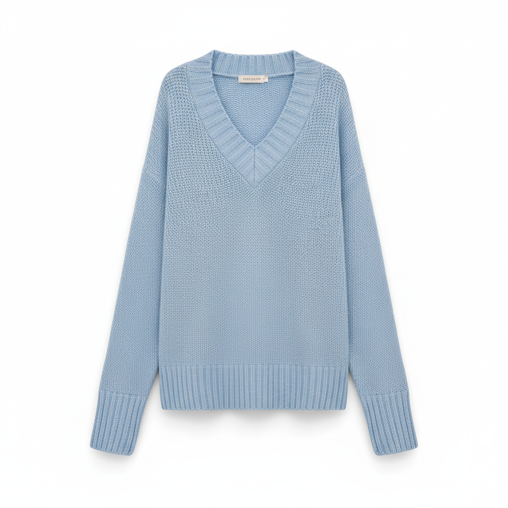 SUENTA Weicher Strickpullover Mit V-Ausschnitt Unkomplizierte Silhouette Komfort