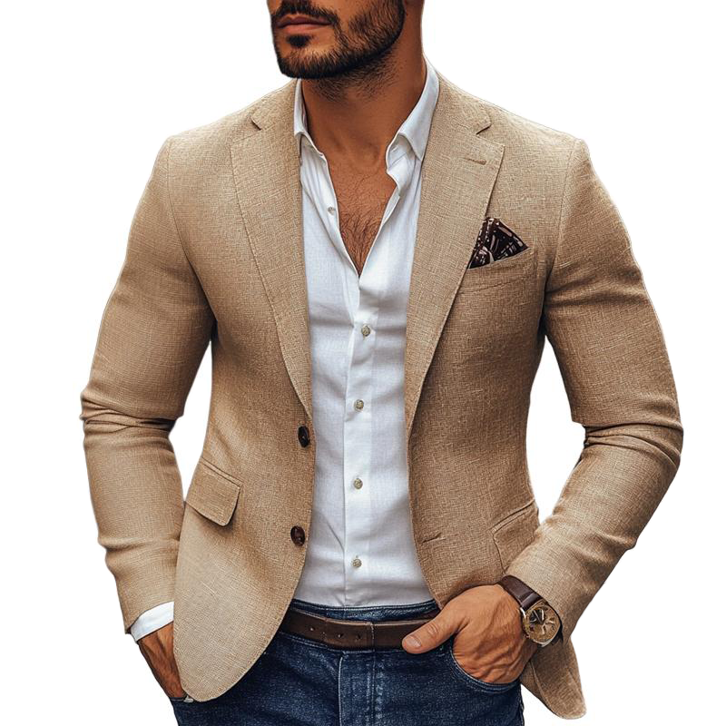 SUENTA Ranches | Herren Blazer Klassischer Schnitt Zwei Knöpfen – Luxus Sakko Elegant & Tailored Anzugjacke