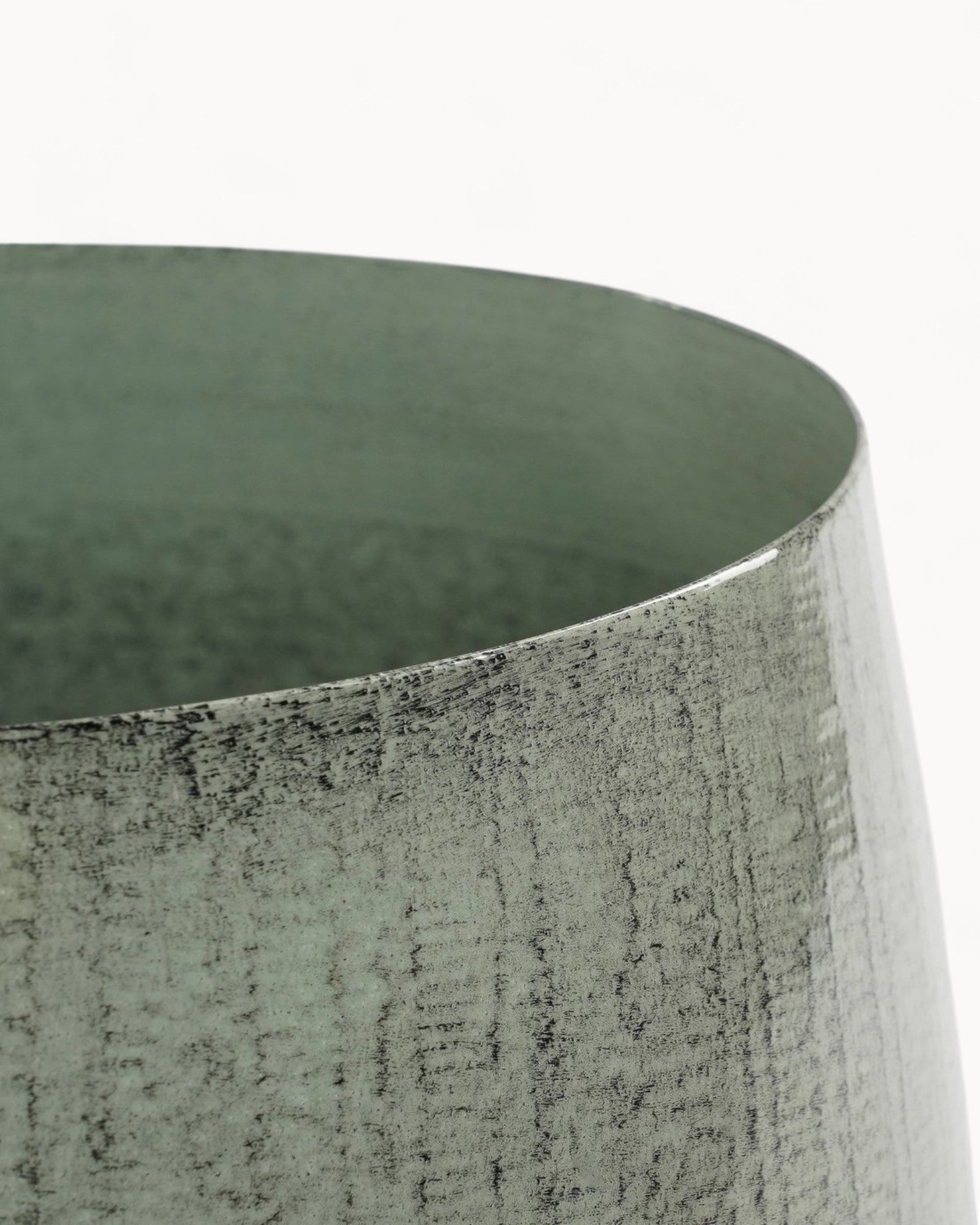Blumentopf Groß Metall Hellgrau Ø37 cm für Modernes Interieur 1