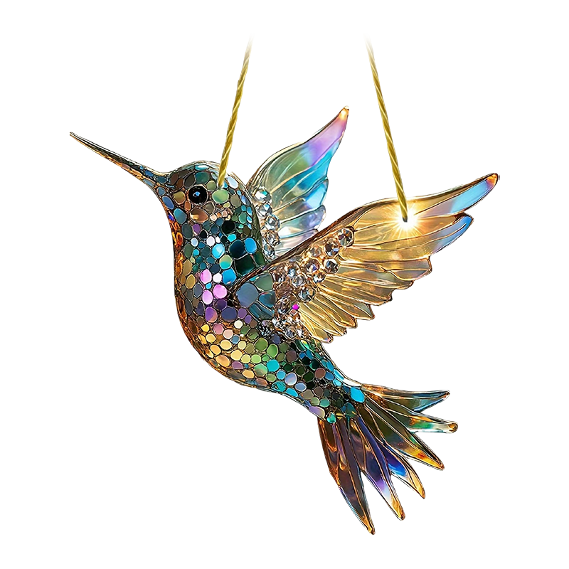 SUENTA Bunter Glas Vogel Sonnenfänger Fensterdeko Als Geschenk Kolibri