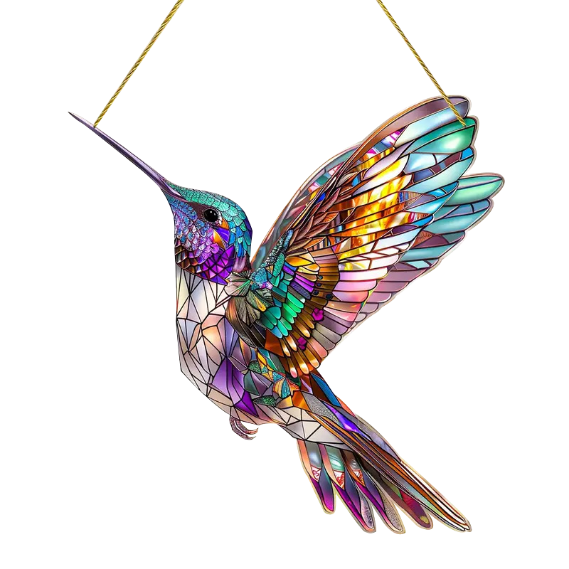 SUENTA Bunter Glas Vogel Sonnenfänger Fensterdeko Als Geschenk Kolibri-1