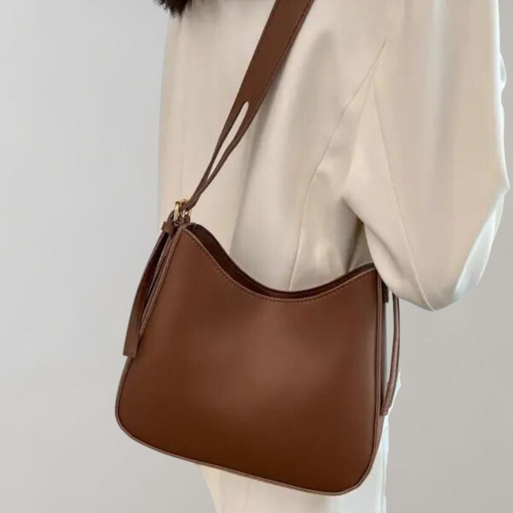 SUENTA Damen Crossbody Tasche Schlichte Elegante Vegan Leather