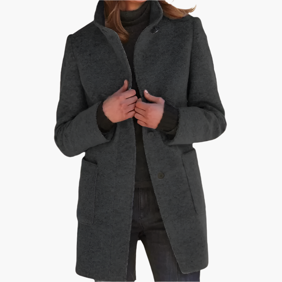 Inspire | Damen Winter Mantel mit Langem Ärmel im Klassischen Stil