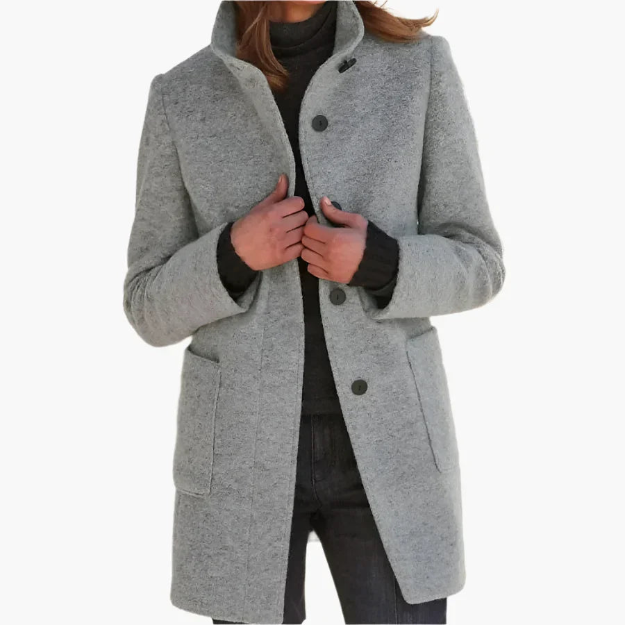 Inspire | Damen Winter Mantel mit Langem Ärmel im Klassischen Stil
