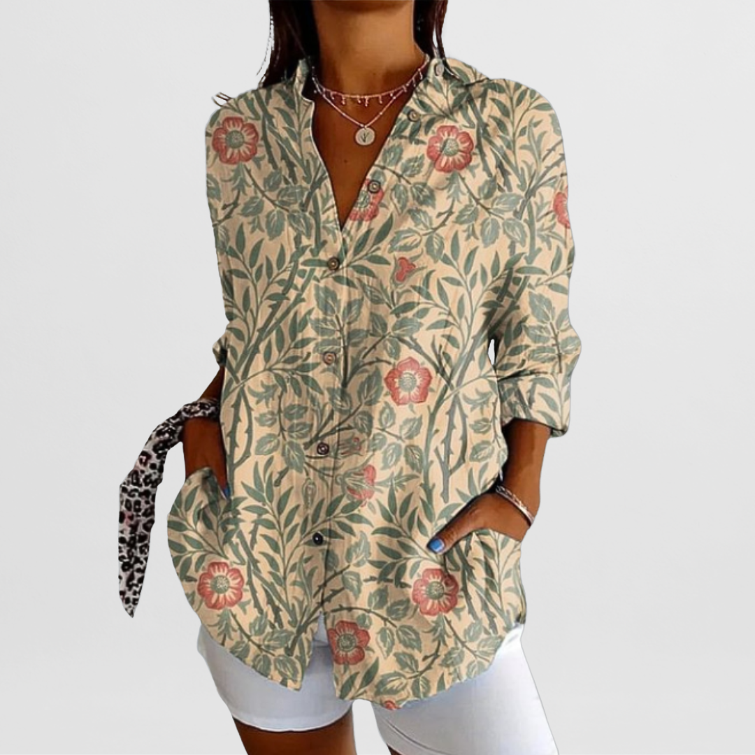 SUENTA Damen Bluse Leichte Hochwertige Klassisches Design Moderne Gelb