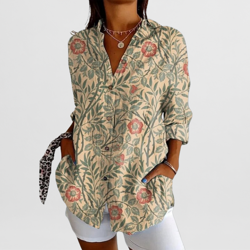 SUENTA Damen Bluse Leichte Hochwertige Klassisches Design Moderne Gelb