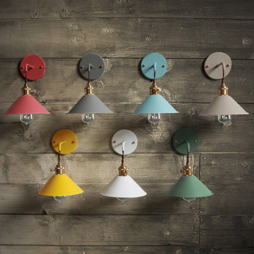 SUENTA Wandlampe LED Vintage Plated in Farben Warmweiß Retro Stil