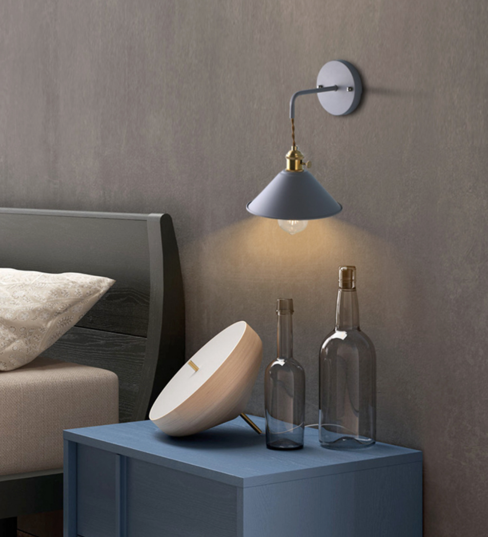 SUENTA Wandlampe LED Vintage Plated in Farben Warmweiß Retro Stil