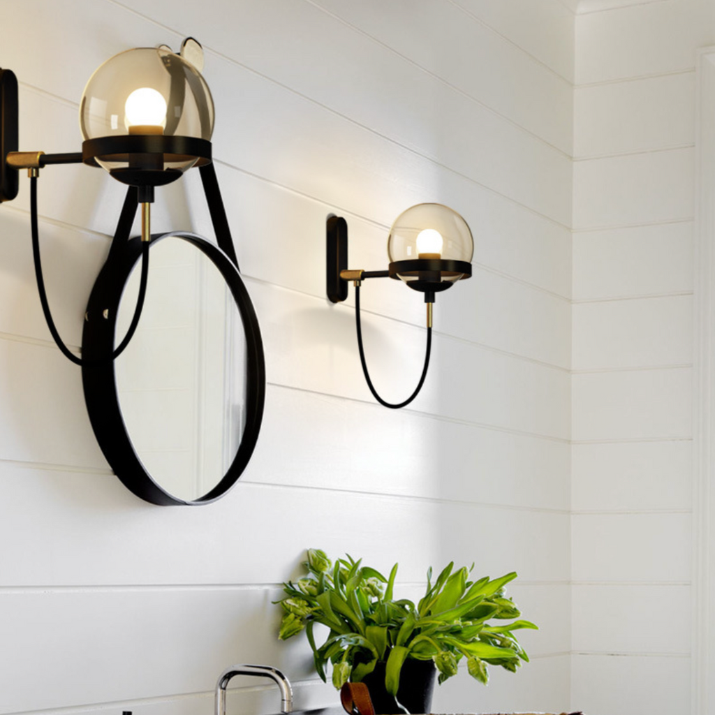 SUENTA Wandleuchte Aus Metall Mit Glaskugel LED-Wandleuchte