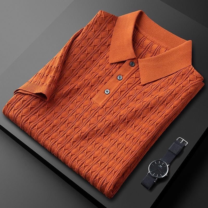 SUENTA Pamelo | Herren Poloshirt – Weiches & Atmungsaktives Material Orange