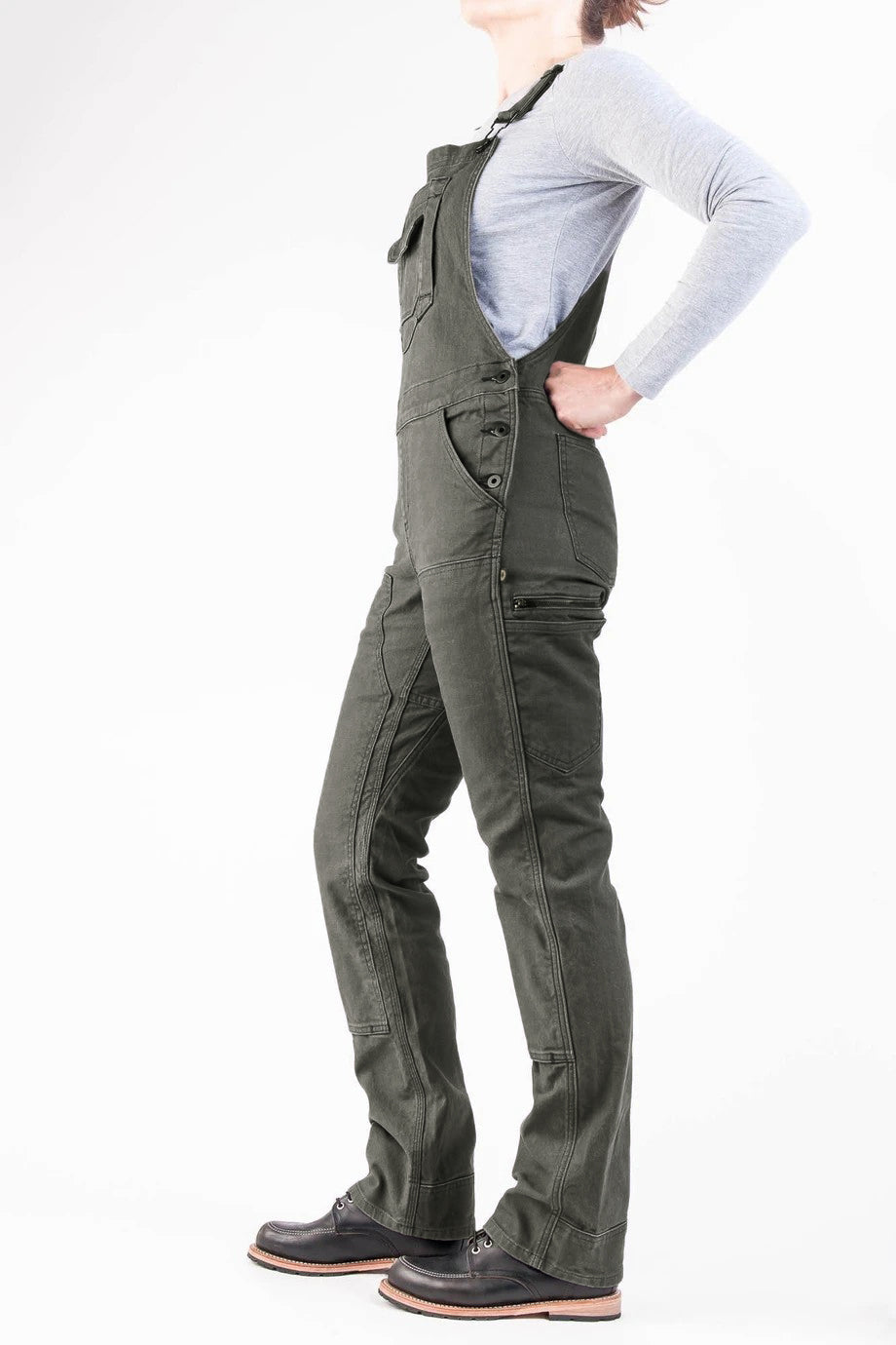 SUENTA Damen Arbeits Overall – Klassischer Stretch-Canvas Einteiler