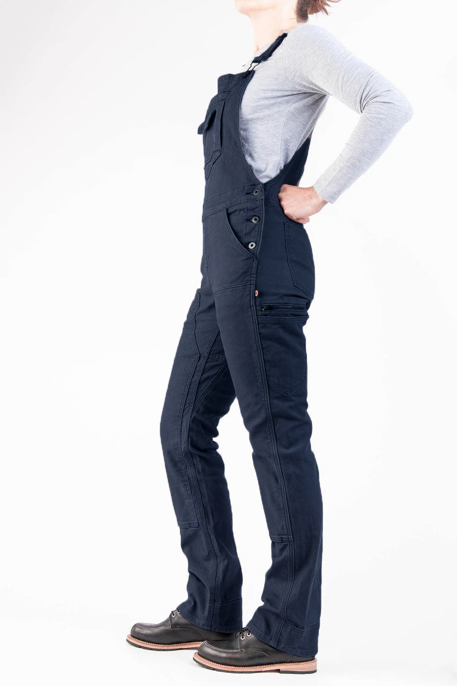 SUENTA Damen Arbeits Overall – Klassischer Stretch-Canvas Einteiler