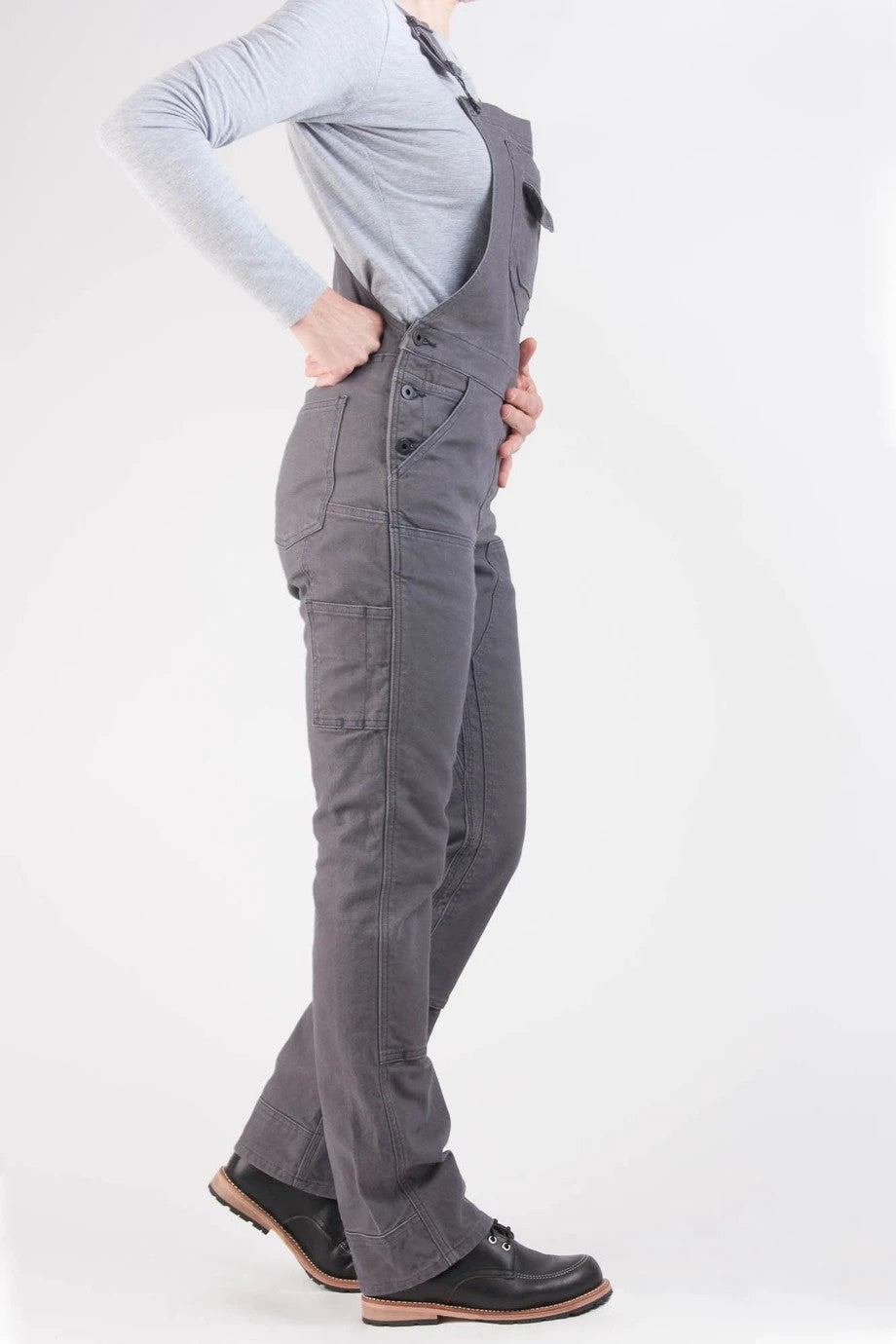 SUENTA Damen Arbeits Overall – Klassischer Stretch-Canvas Einteiler