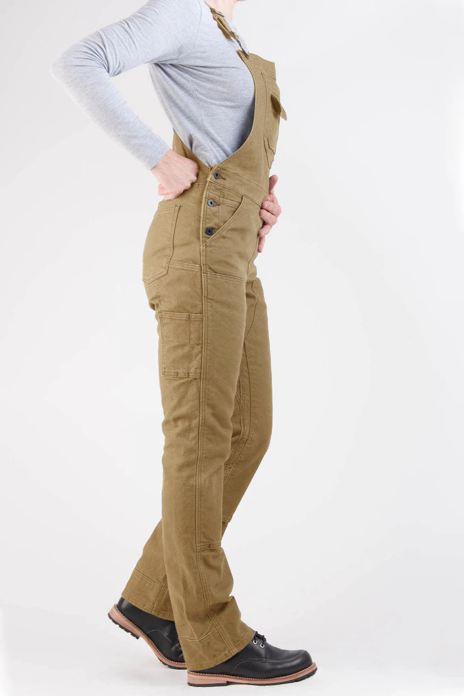 SUENTA Damen Arbeits Overall – Klassischer Stretch-Canvas Einteiler