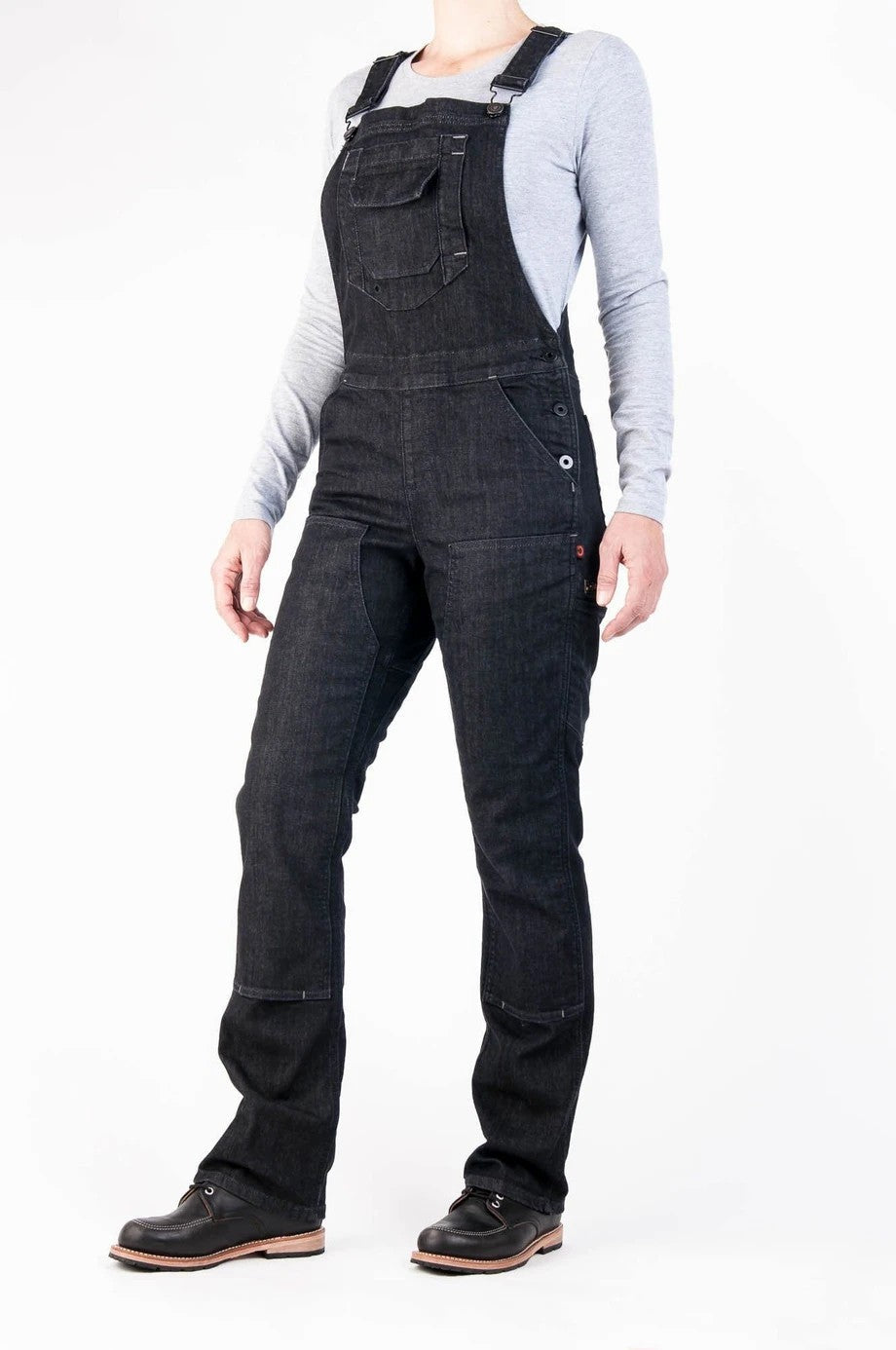 SUENTA Damen Arbeits Overall – Klassischer Stretch-Canvas Einteiler Schwarzes Denim