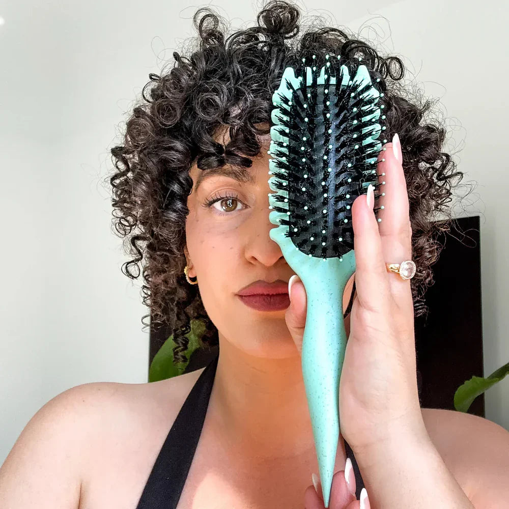 SUENTA Entwirrbürste Anti-Frizz Für Glatte Definierte Locken Grün