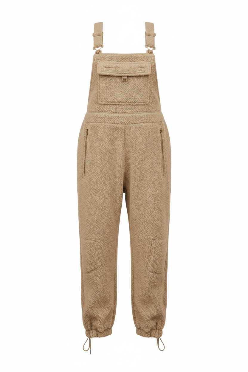 SUENTA Damen-Fleece-Thermo-Overall Mit Reißverschlusstaschen Ärmellos