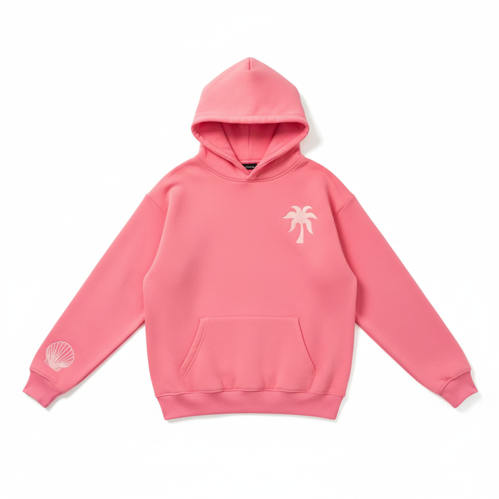 SUENTA Damen-Hoodie Oversized-Passform Baumwollmischung Rückenddruck mit Blumenmotiv