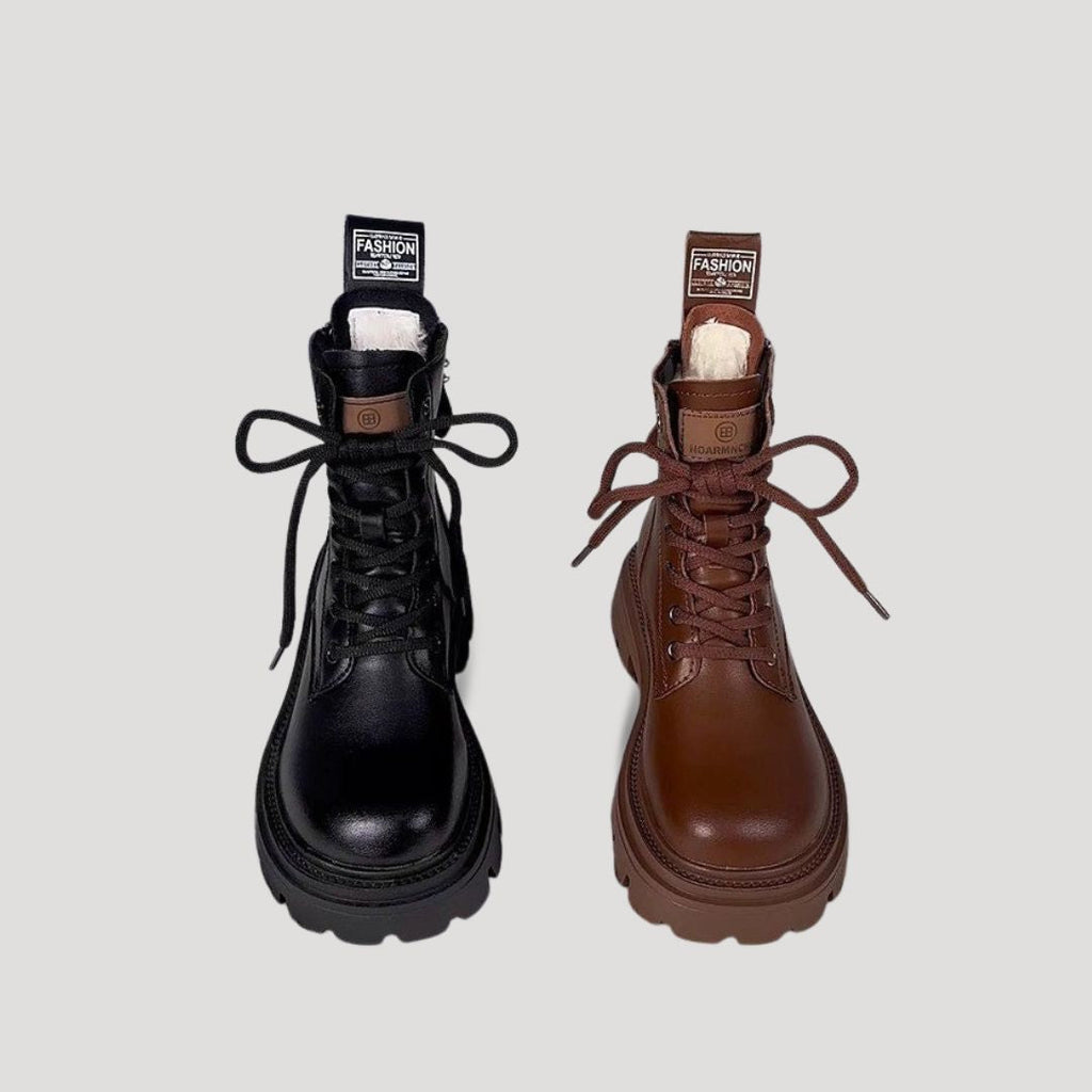 SUENTA Damen-Schnürstiefeletten mit Fellfutter Diese Schicke Stiefel