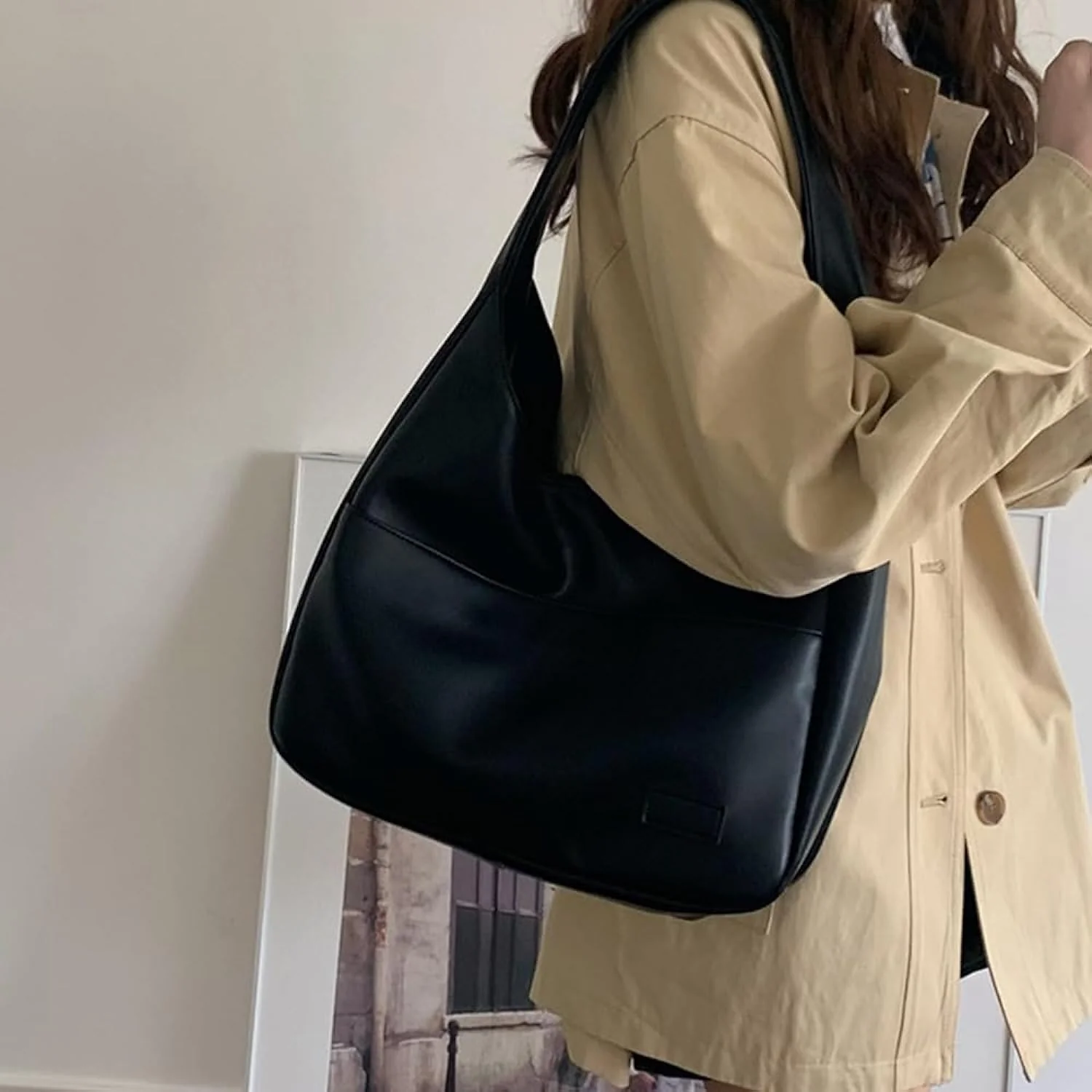 SUENTA Damen-Schultertasche Lässiges Design Bequemer Riemen Minimalistisch