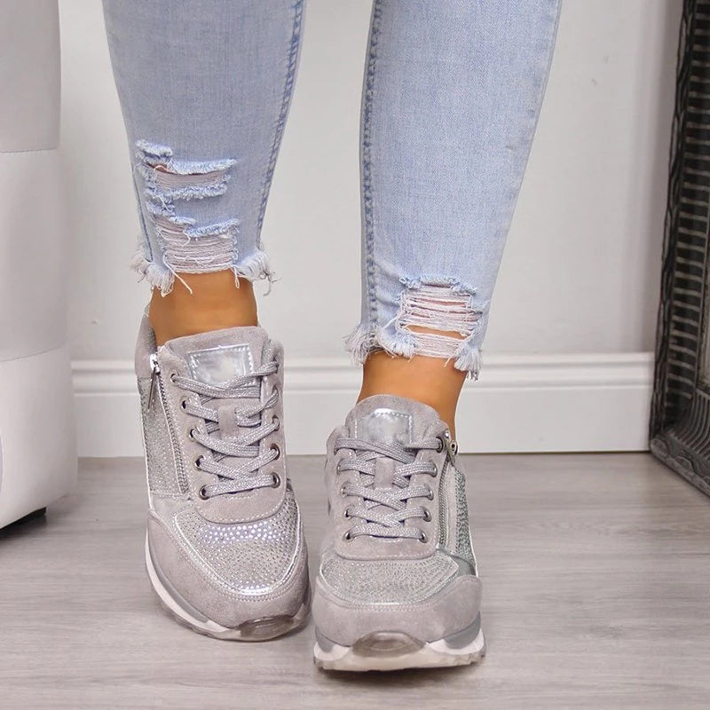 SUENTA Rogue | Damen-Walkingschuhe – Modernes Design mit Schnürung & Seitenreißverschluss
