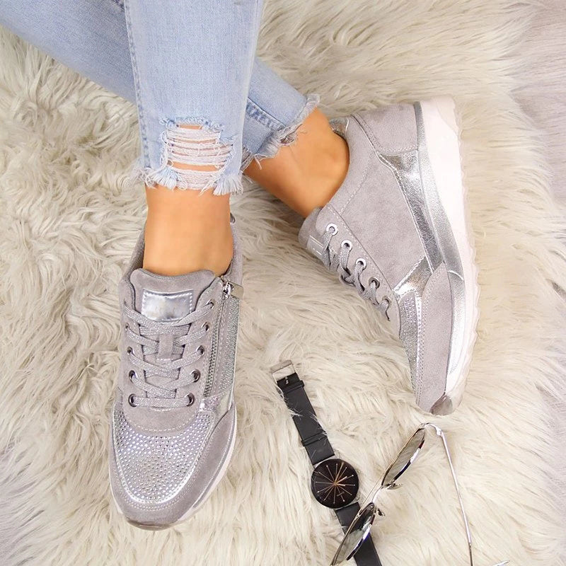 SUENTA Rogue | Damen-Walkingschuhe – Modernes Design mit Schnürung & Seitenreißverschluss