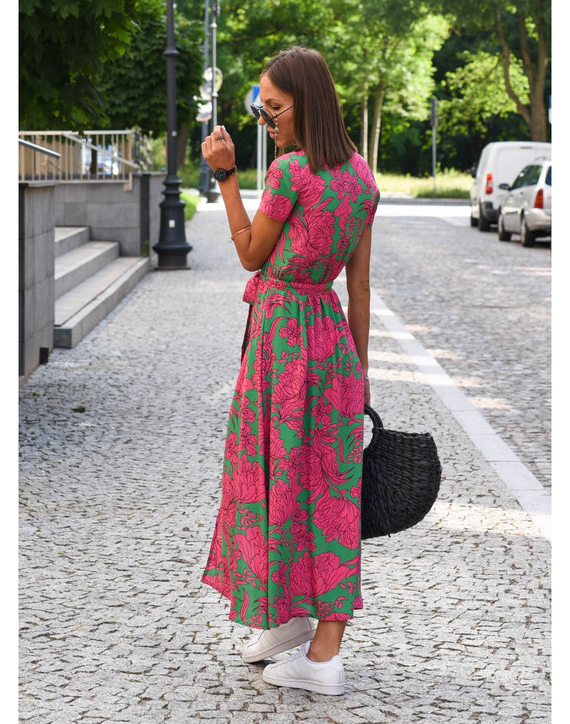 SUENTA Damen Bequemes Kleid Sommerkomfortkleid Atmungsaktivem Stoff