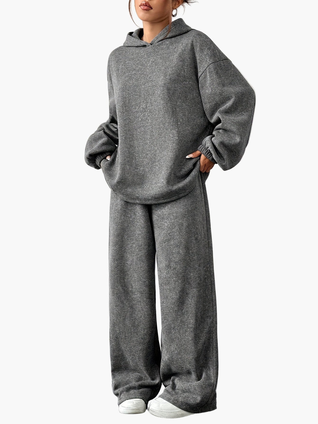 SUENTA Damen Hoodie Set Bequeme Lässigen Weiten Jogginghose
