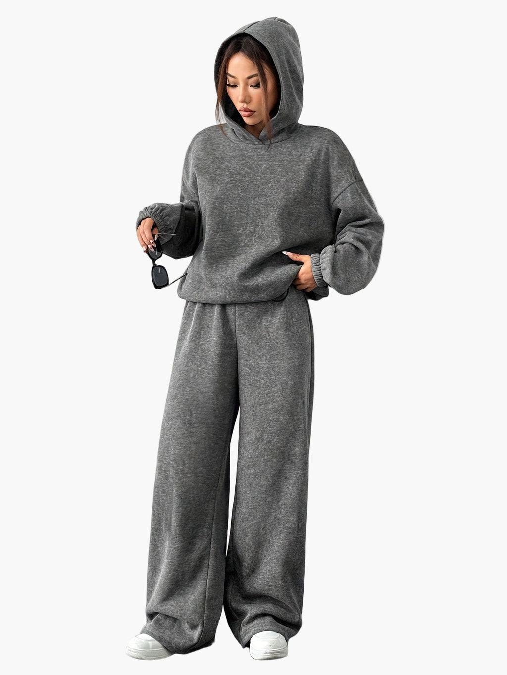 SUENTA Damen Hoodie Set Bequeme Lässigen Weiten Jogginghose