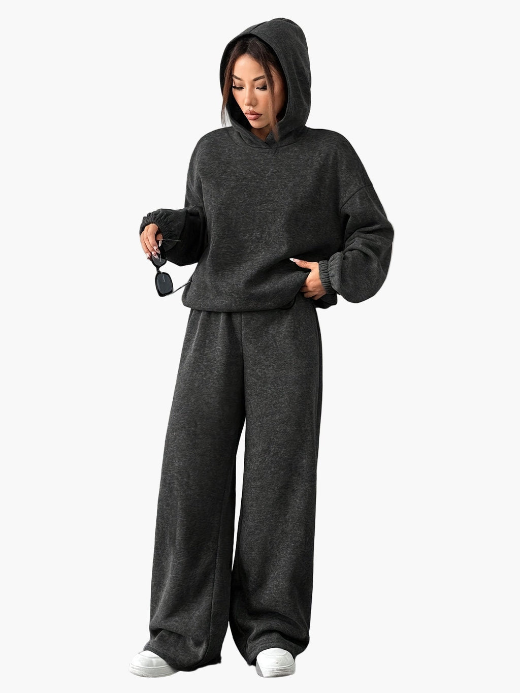 SUENTA Damen Hoodie Set Bequeme Lässigen Weiten Jogginghose