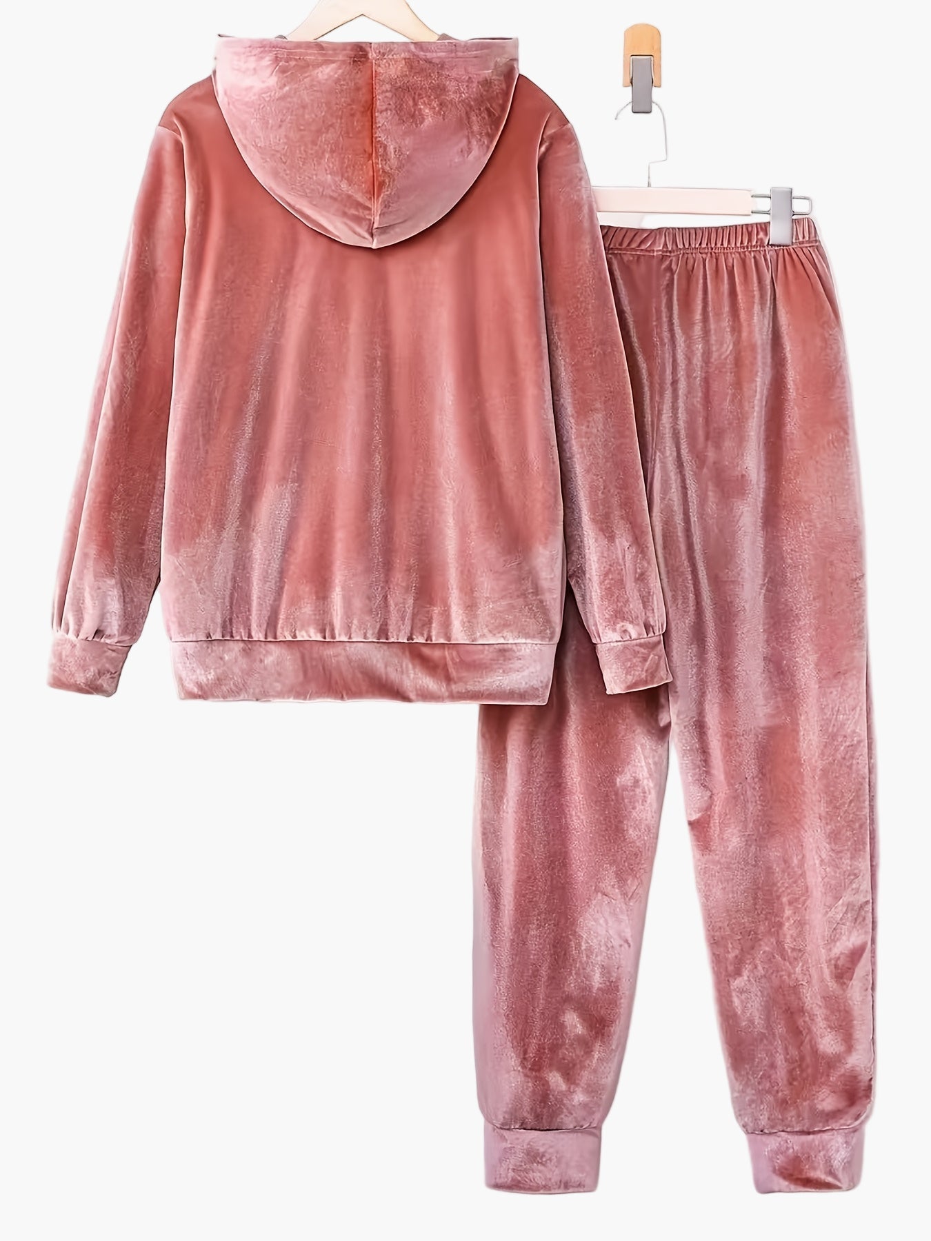 SUENTA Damen Freizeit Lounge Set Hoodie Jogginghose Bequemes Homewear Outfit Herbst