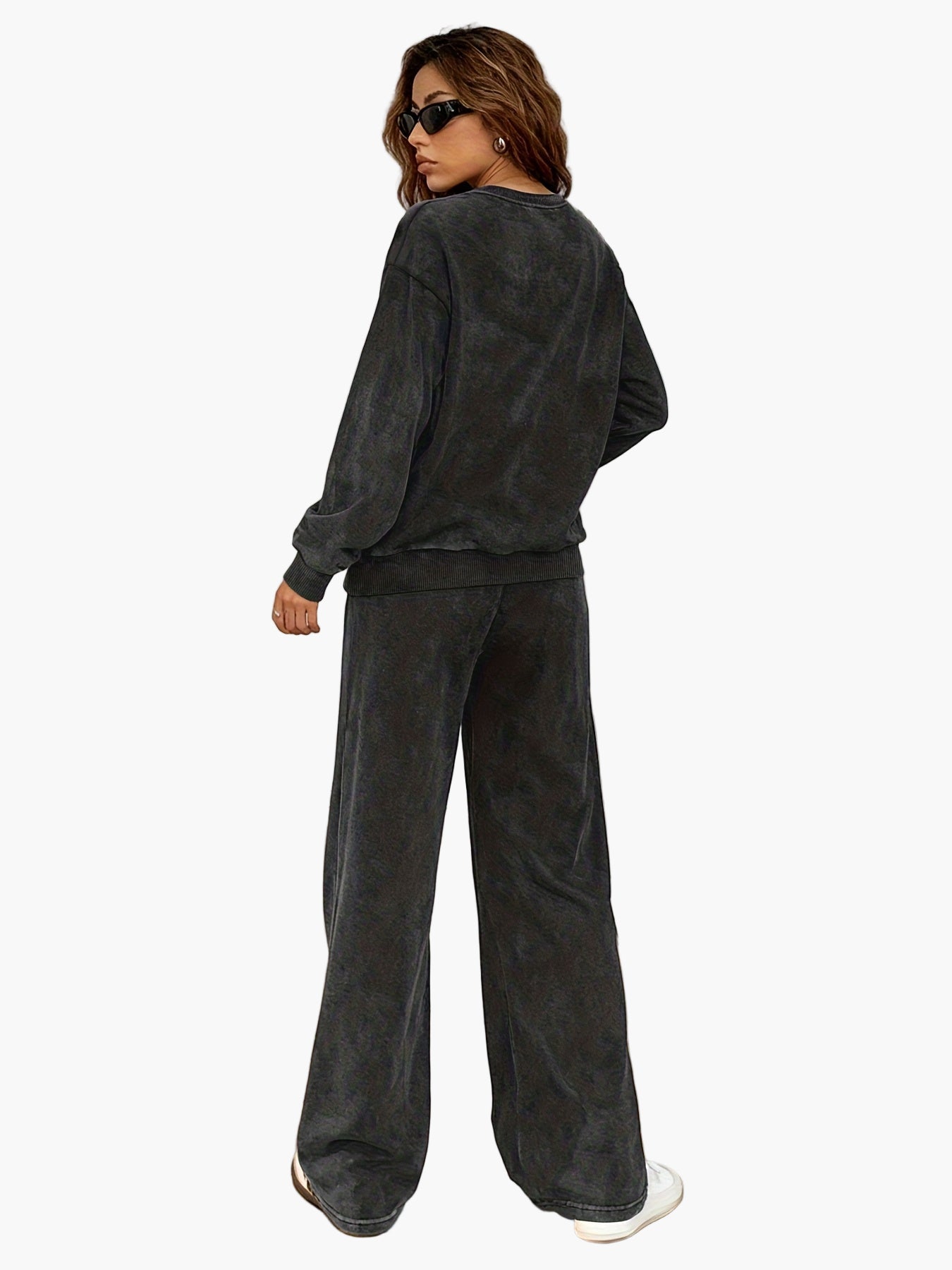 SUENTA Damen Freizeit Oversize Lounge Set Relaxed Passform Ideal Für Alltag & Reisen