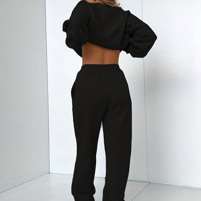 SUENTA Damen Freizeit Trainingsanzug Zweiteiler Alltags Set