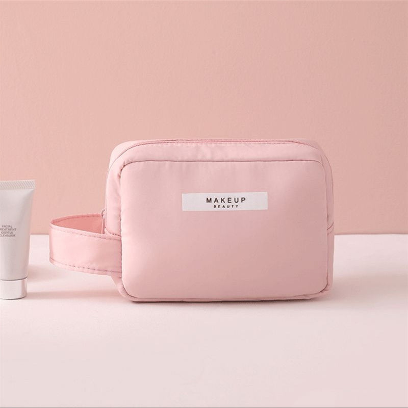 SUENTA Damen Kosmetiktasche klein mit Griff Reise Ordnung Mit Stil Auf Jeder Reise Rosa Klein