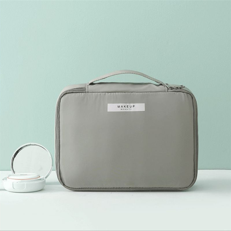 SUENTA Damen Kosmetiktasche klein mit Griff Reise Ordnung Mit Stil Auf Jeder Reise Dunkelgrun Groß