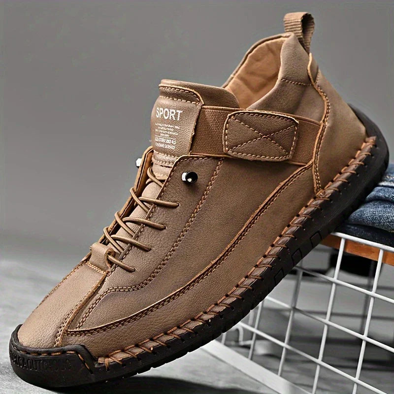 SUENTA Soris | Damen Sneaker – Breite Zehenbox, Seitliche Elastikeinsätze & Leichte Struktur Khaki