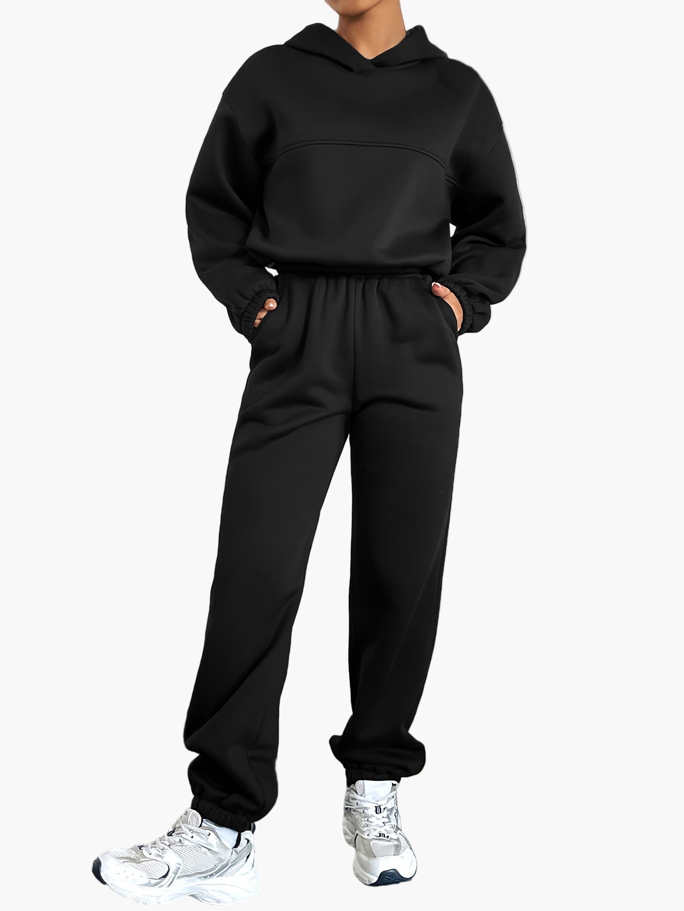 SUENTA Damen Oversized Hoodie & Jogginghose Set – Lässiger Streetwear Freizeitanzug