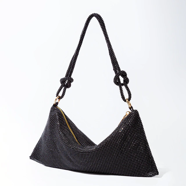 SUENTA Damen Schultertaschen Mit Glitzer Groß Abend Besondere Anlässe Schwarz