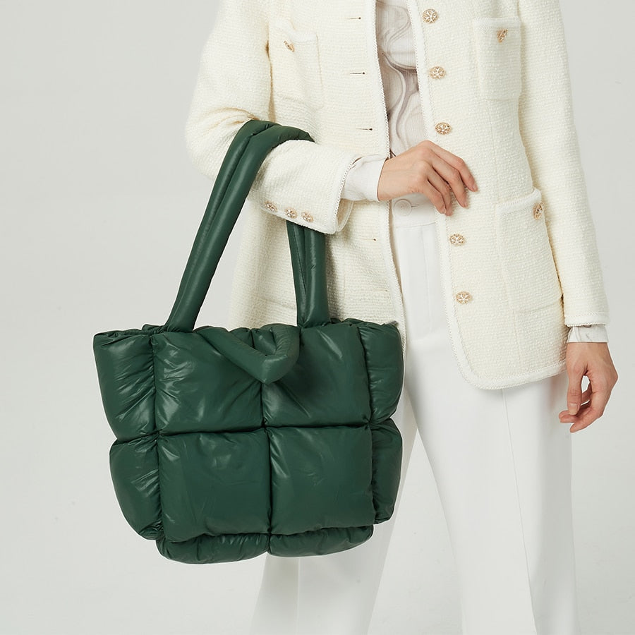 SUENTA Damen Shopper Handtasche Großzügigem Gepölsterter Struktur Weiche Polsterung