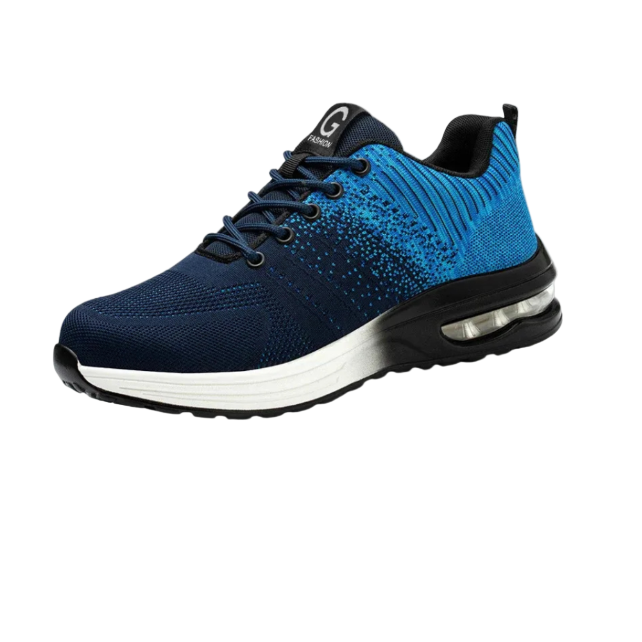 SUENTA Inspire - Damen Sicherheitsschuhe Stahlkappe Rutschfester Sohle Kevlar-Zwischensohle Schwarz Blau