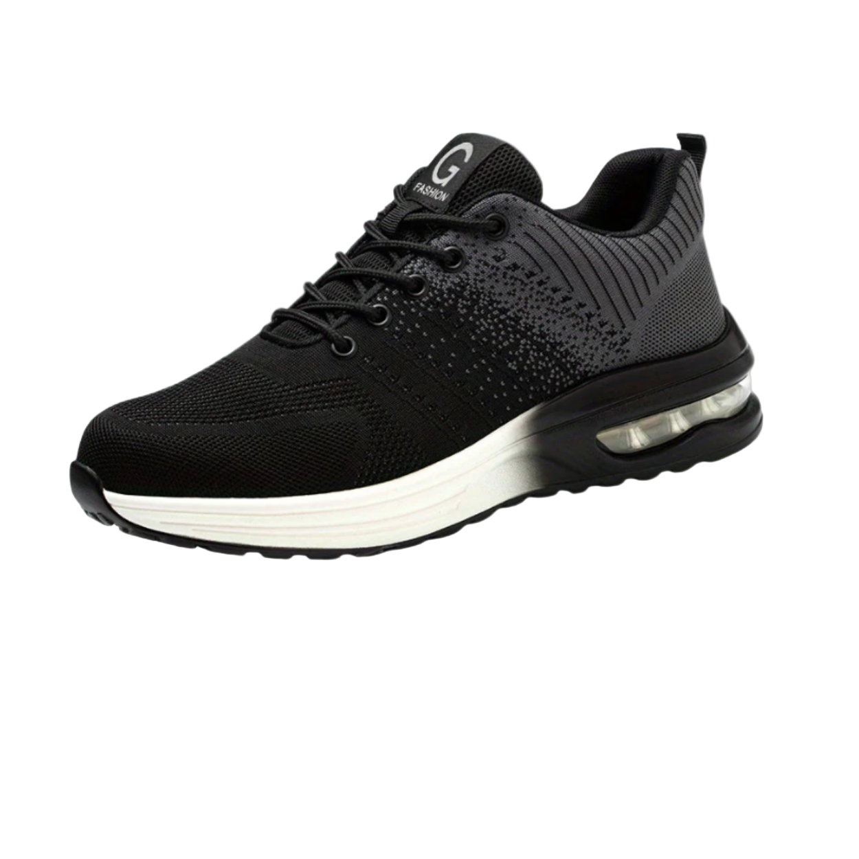 SUENTA Inspire - Damen Sicherheitsschuhe Stahlkappe Rutschfester Sohle Kevlar-Zwischensohle Schwarz Weiß