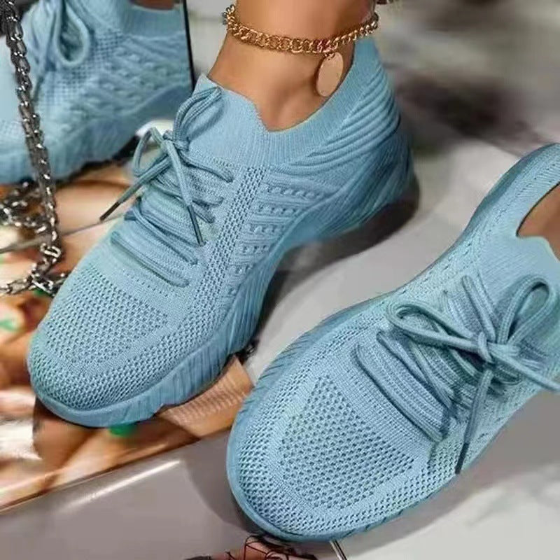 SUENTA Damen Sneakers Superleicht Rutschfest Atmungsaktiv Sport Bewegungsfreiheit blau