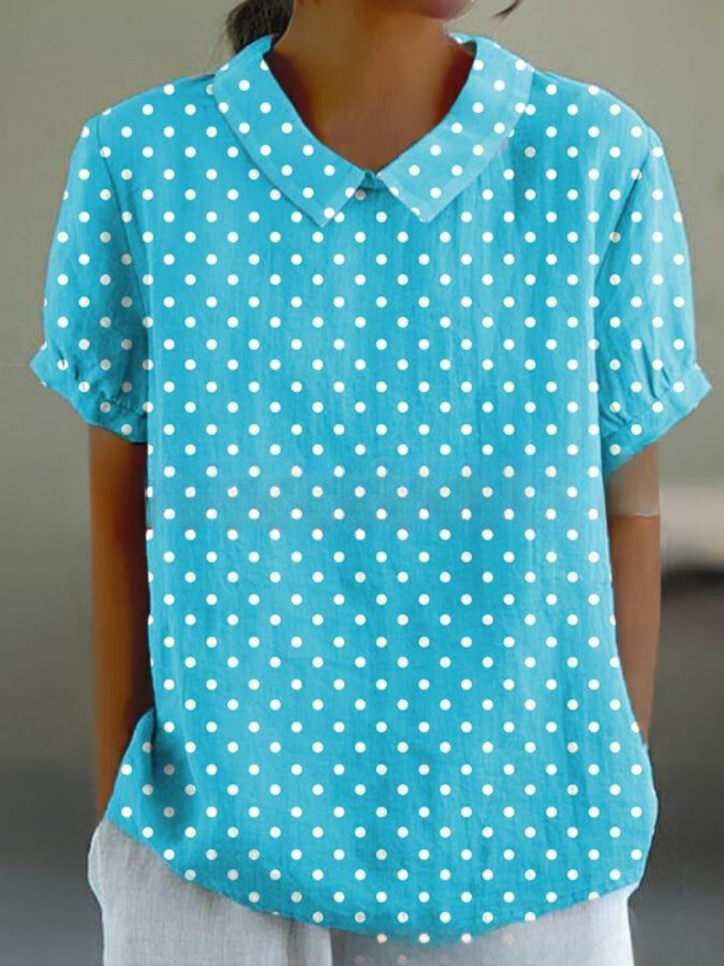 SUENTA Solene | Damen Sommer Blumendruck Hemd – Luxus Printbluse Elegant & Florale Sommerbluse Blau
