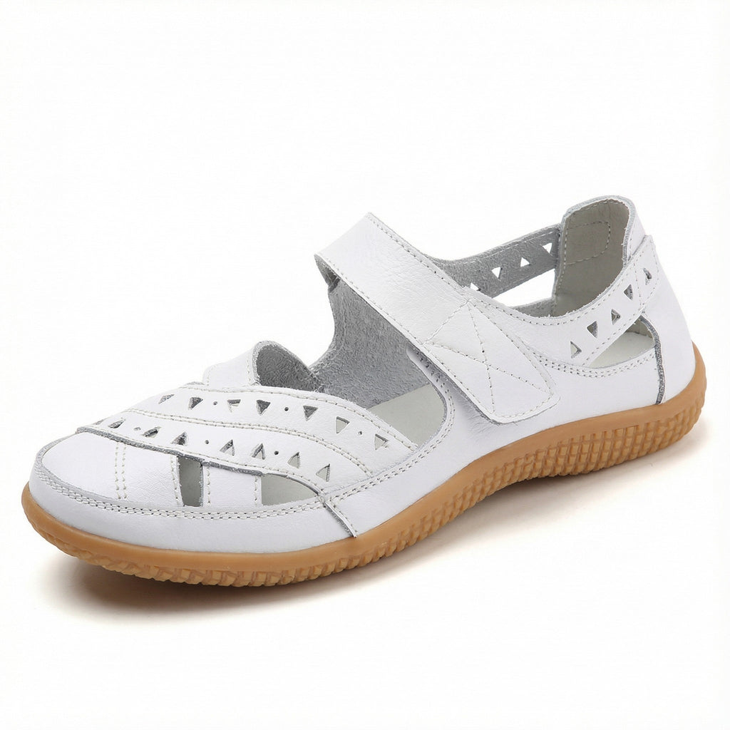 SUENTA Damen Geh-Sandalen – Atmungsaktive & Gepolsterte Sohle für den Sommer Weiß