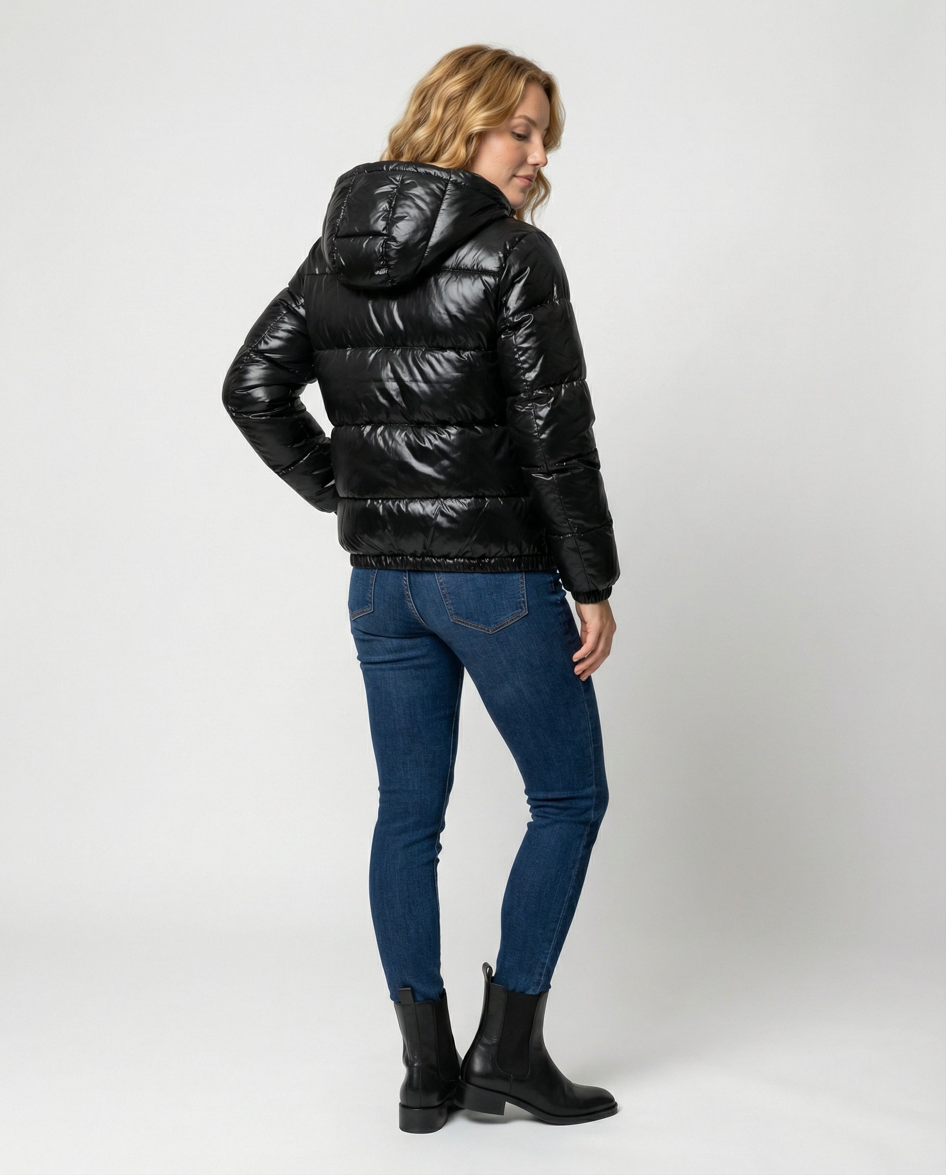 SUENTA Damen-Steppjacke Glänzend Leicht Perfekt Für Kühle Tage