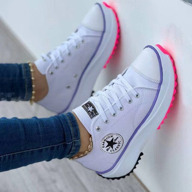 SUENTA Vina | Damen Turnschuhe mit Orthopädischer Funktion & Trendigem Design | R&B Weiß