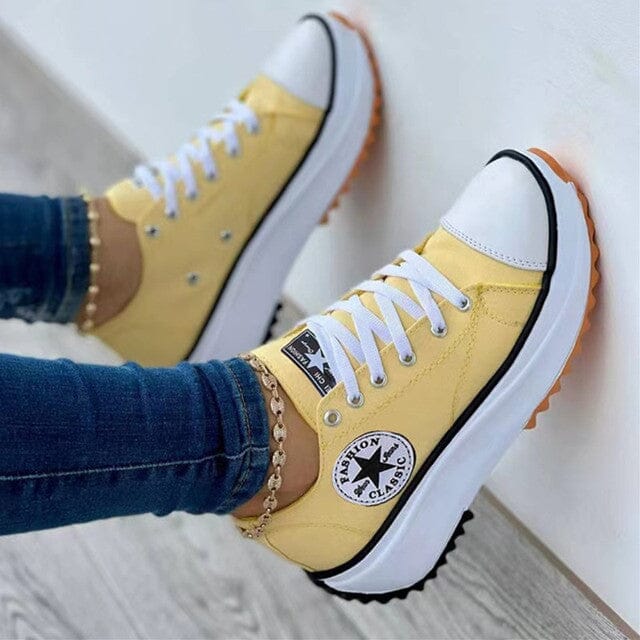 SUENTA Vina | Damen Turnschuhe mit Orthopädischer Funktion & Trendigem Design | R&B Gelb