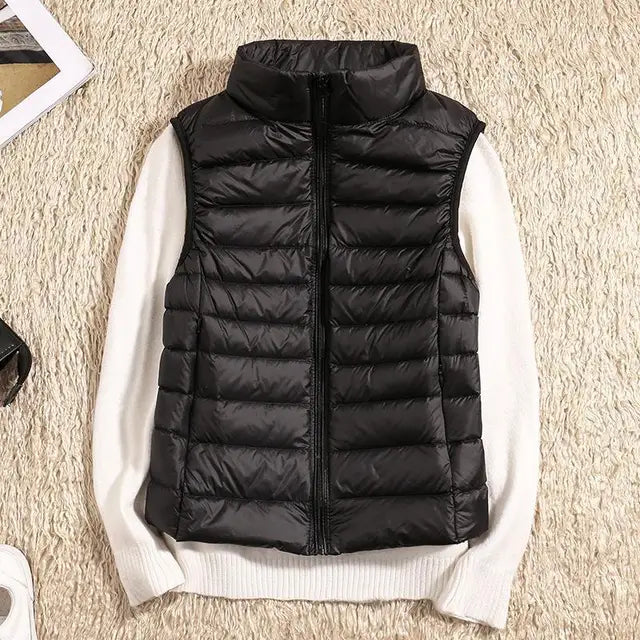 SUENTA Damenweste Nylon Taillierte Passform Hoher Kragen Ganztägigen Komfort
