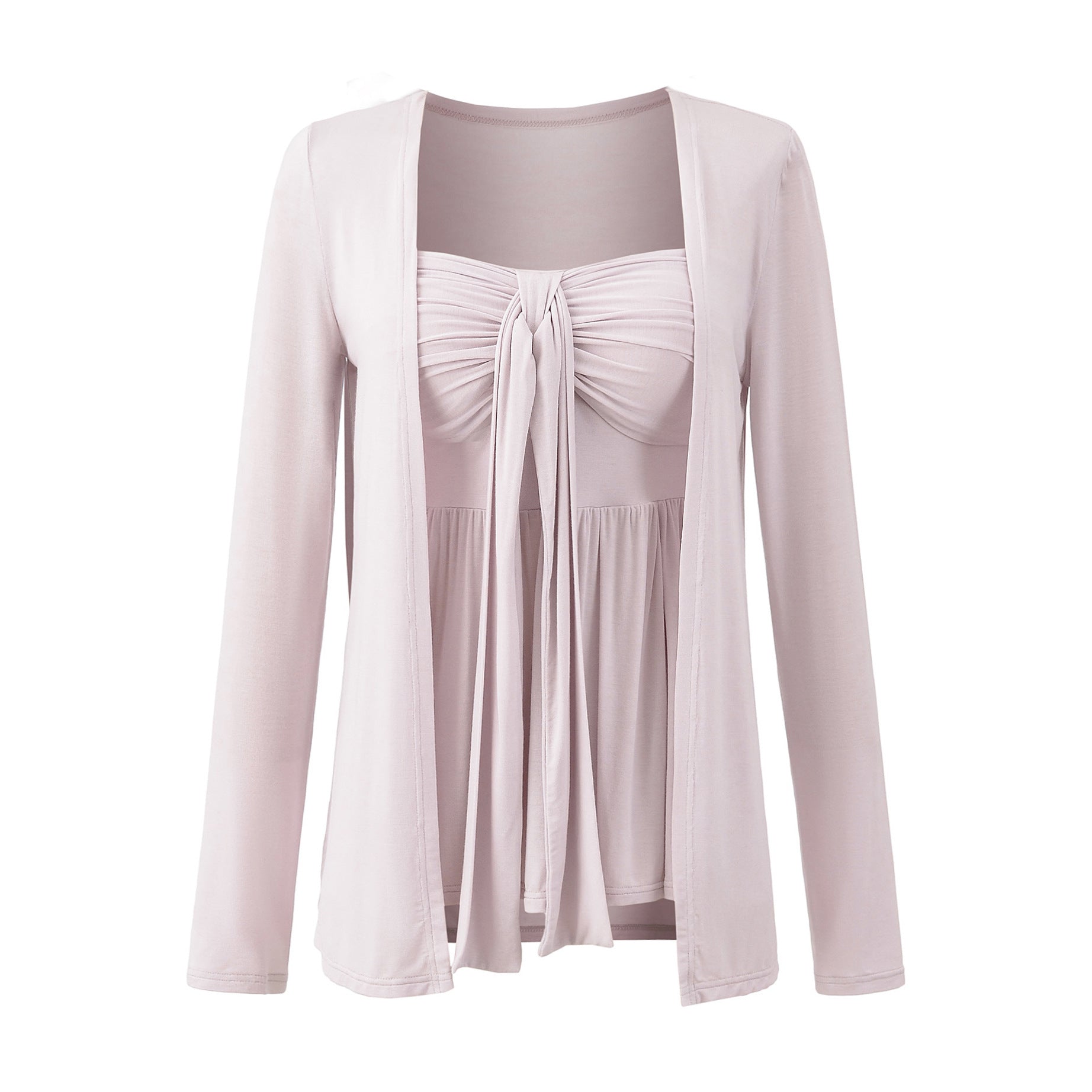 SUENTA Damen Wickelbluse Mit Zarten Rüschendetails Zeitlose Eleganz Rosa